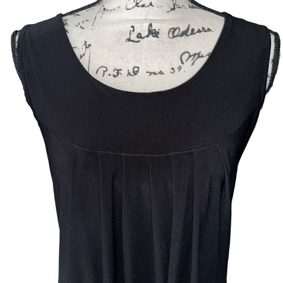 Carole Little black drape dress tank top small - Picture 2 of 5
